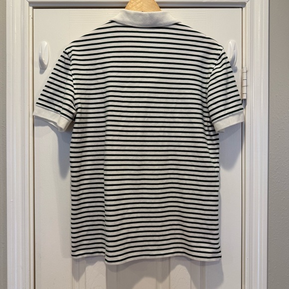Purificacion Garcia Polo Shirt Men’s Sz L Green Stripes Logo Preppy Old Money - Picture 2 of 8